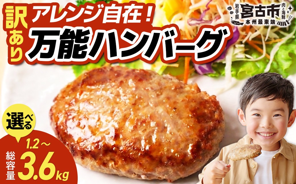 
                  【訳あり】万能ハンバーグ 10個/20個/30個(各120g)
                