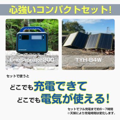 ふるさと納税 貝塚市 防災セット(1)40Wソーラーパネル 200Wポータブル電源 小型 太陽光パネル 停電対策 キャンプ |  | 01