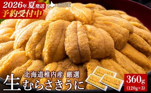 【先行予約】【厳選PREMIUM】美味しいウニは昆布の名産地にあり!生むらさきうに360g