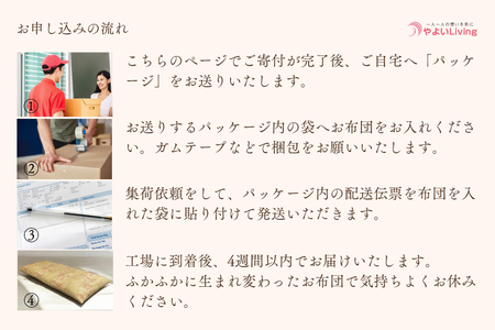 ＼受注生産・職人手作りふとん／綿ふとん 打ち直しサービス【仕上がり：シングル掛・敷セット】 (EO020) 大切なお布団を職人が一枚一枚丁寧に仕立てます♪