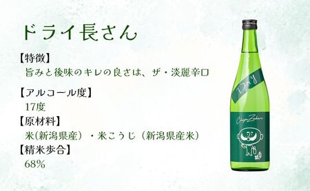 日本酒 長者盛 ひげの長さん3本セット (720ml×3本) (化粧箱入) 新潟銘醸 【0002-0327-01】