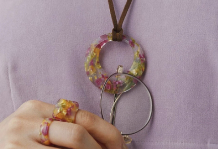 ＜KISSO＞Pendant Glass Holder_Circle イエローホーン