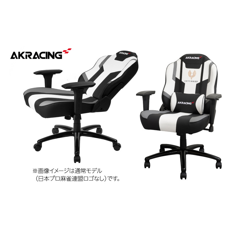 AKRacing MJ Grey 日本プロ麻雀連盟モデル エーケーレーシング ゲーミングチェア ローバックチェア（ランバーサポート付き） 099H4789_イメージ4