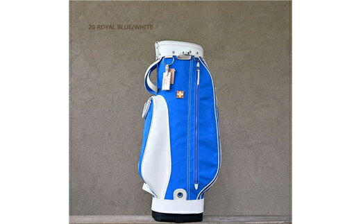 【ふるさと納税】木の庄帆布 クロスハンドルキャディバッグ（ロイヤルブルー） / ゴルフバッグ キャディーバッグ ゴルフ用品 軽量 帆布製 メンズ レディース ブルー 青色【2024年モデル】