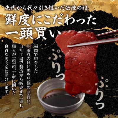 ふるさと納税 八女市 《福岡肥育》国産馬刺したれ付き【赤身】100g×5【冷凍】(八女市) |  | 03