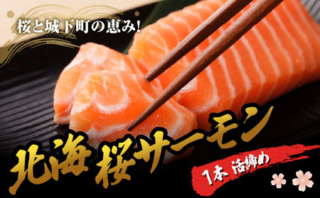 「陸上養殖」 北海桜サーモン 1本活締め 2~3kg 新鮮 刺身 冷蔵 生食可 桜色 トラウト サーモン 鮭 生鮭 サケ さけ 一本 1匹 一匹 姿 まるごと 国産 北海道産 道産 松前産 産地直送 お取り寄せ 海鮮 鮮魚 魚介 活〆 グルメ 北海道 松前町 送料無料 MATP001