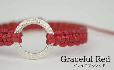 Bracelet -Dawn- Graceful Red シルバー ブレスレット【グレイスフルレッド】