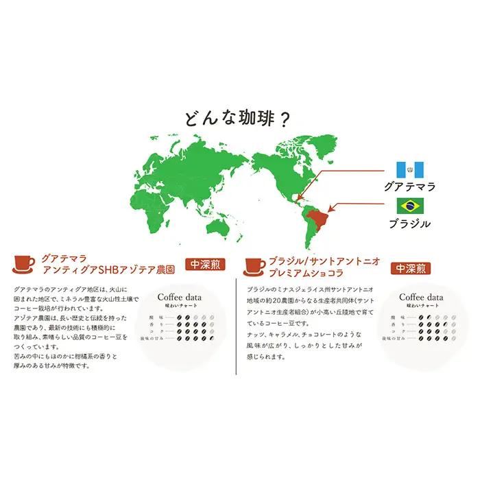 府中から世界に発信できる店を【自家焙煎珈琲屋 夢琥】中挽豆2点セット No.1020