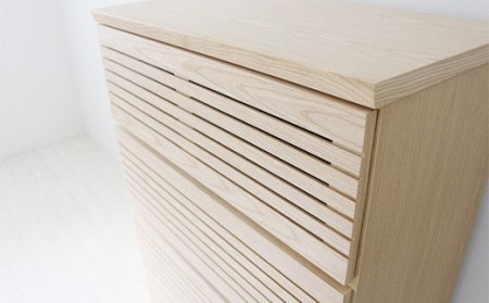 【開梱・設置】ラスティー 80cm ハイチェスト（ナチュラル）　AX031