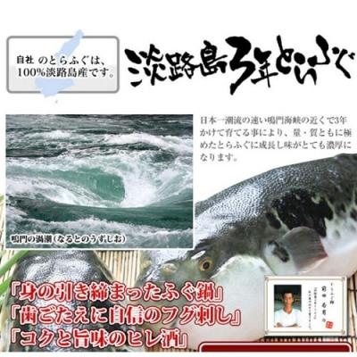 ふるさと納税 南あわじ市 【若男水産】【淡路島3年とらふぐ】松　ふぐ鍋　刺身・白子セット(3〜4人前) |  | 02