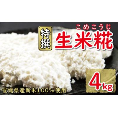 ふるさと納税 愛南町 特撰 生米糀 4kg 小分け 米糀 米こうじ 生麹 甘酒 手作り 味噌 愛南町 愛媛県 マルヤス味噌