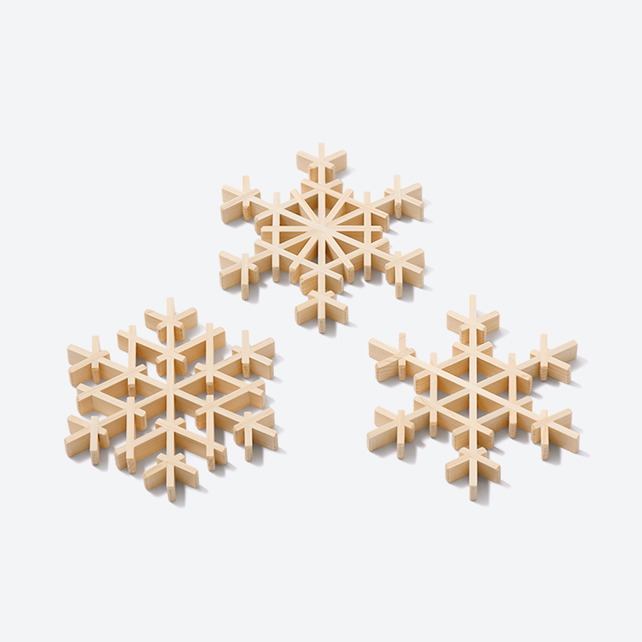 ＜Kinomo＞雪の結晶コースターセット