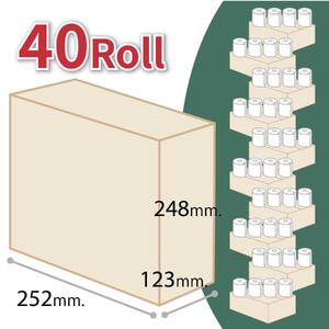 10年保証　備蓄用トイレットペーパー  200m　40ロールBOX（4ロール×10セット）　LT-103| 丸英製紙