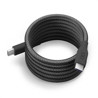 ふるさと納税 守口市 CIO 充電ケーブル USB-C スパイラルケーブル CtoC 1m (ライトブラック)
