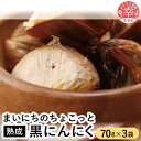 【ふるさと納税】青森県産熟成大粒黒にんにく 70g×3 【まいにちのちょこっと熟成黒にんにく】