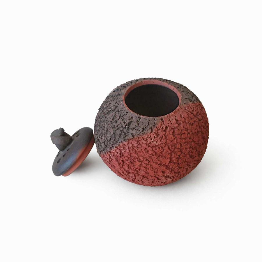 ＜伊藤赤水＞五代赤水　無名異窯変香炉