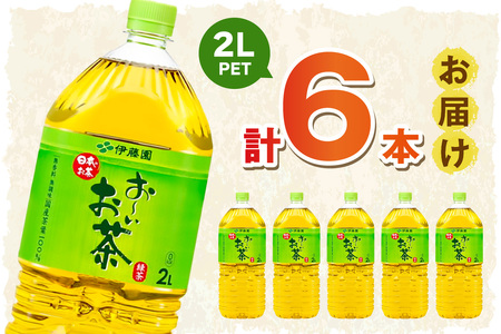 お～いお茶 緑茶ＰＥＴ ２L 6本入り×1ケース ドリンク 飲料 セット ペットボトル お茶 グリーンティー ストック 備蓄 新生活 応援 準備 【1639】