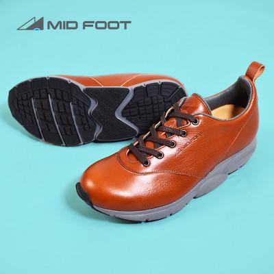 ふるさと納税 大和郡山市 ミッドフット 24.5cm BROWN(ブラウン) レザースニーカー 紳士靴 牛革 MF002JM