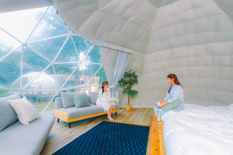 那須グランピング　宿泊利用券　15,000円分（1,000円×15枚） ｜大型ドームテントと個別のトイレシャワー洗面台完備！豪華ディナー＆モーニング付！ 宿泊 旅行 チケット 宿泊券 旅行券 優待券 