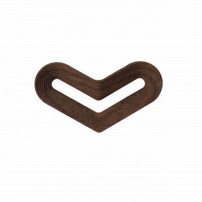 旭川家具　cosine　ブローチ HEART ウォルナット_05787【配送不可地域：離島・沖縄】【1748941】