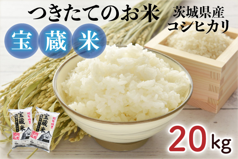 
【令和6年産】茨城県産コシヒカリ 宝蔵米 20kg【お米 米 菊池 こしひかり つきたてのお米 食味ランキング特A評価 茨城県 水戸市】（CZ-408）
