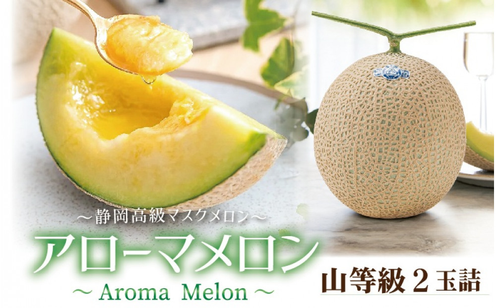 【通年出荷】アローマメロン(山等級) 2玉入 222232_DP013