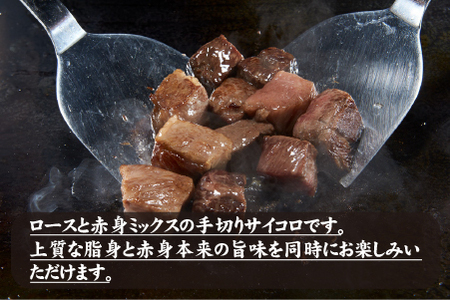 【D043・訳あり特販用】宮崎牛ロース＆赤身手切りサイコロ600g+おためし100g　計700g（国産 牛肉 訳あり 和牛 サイコロ ステーキ 焼肉 BBQ 厚切り A4等級以上 赤身 霜降り 冷凍 
