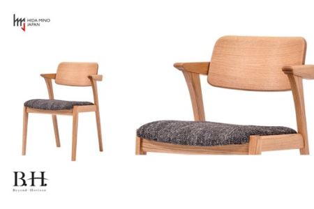 D118-02 B.H.ダイニングチェア（ショートアーム）【オーク材】JBH-DCO208A PNO/EベガスCOA