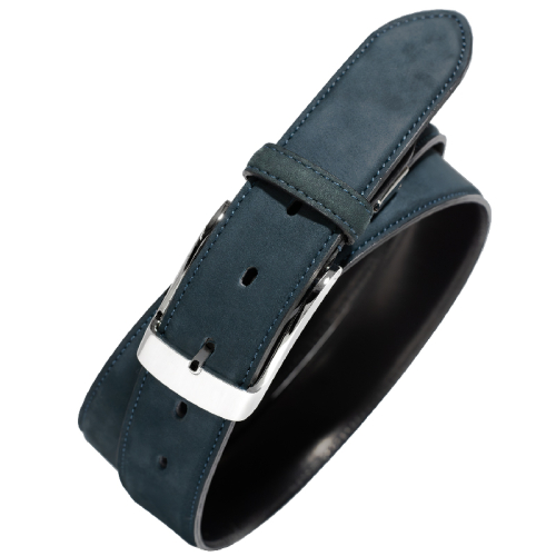 【スピード発送】本革（ヌバック）ベルト35mm幅 ネイビー【革ベルト ベルト レザー ビジネス スーツ メンズ 仕事 ファッション 小物 日用品 雑貨】 G2966