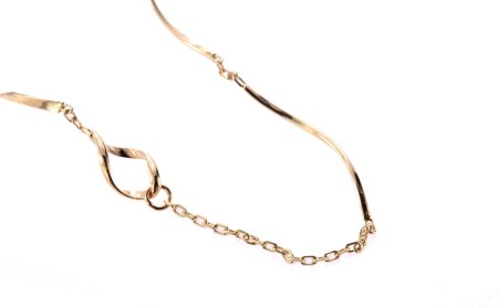 K10YGチャーム　ピアス　ウェーブ　MUP1112【061-010】