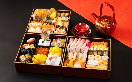 【季節限定・数量限定】盛岡つなぎ温泉 四季亭 お節料理（4～5人前）「初夢」 おせち おせち料理 お節 三段重 冷蔵 2026