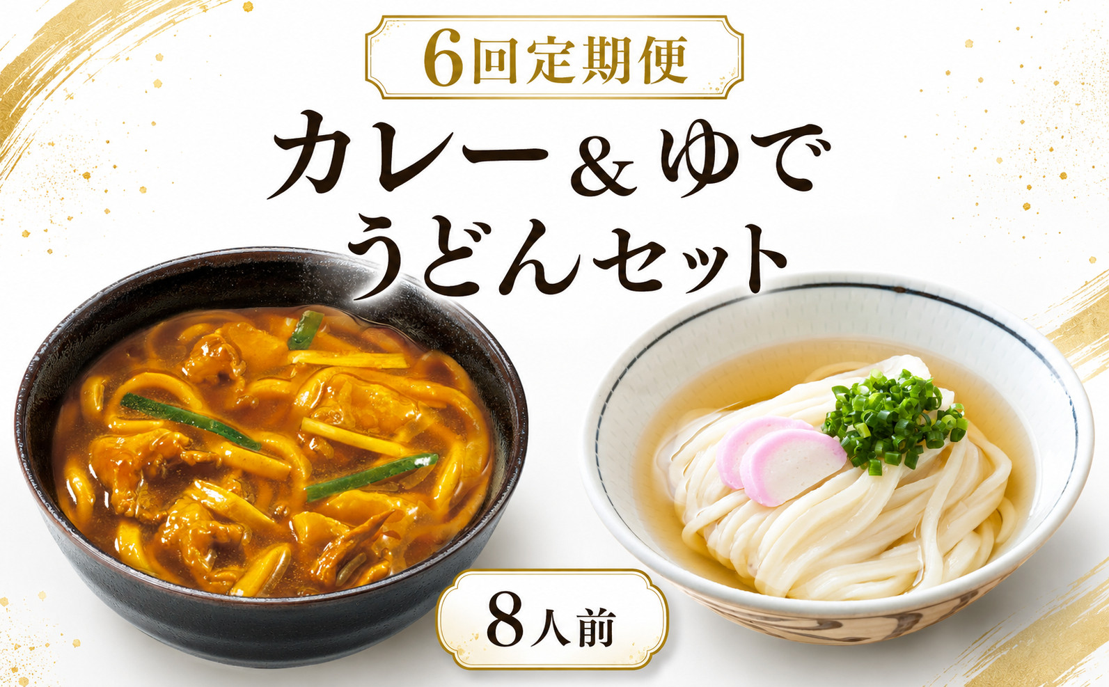 【定期便6回毎月】さぬきうどん ＆ コク旨 カレーうどん 詰め合わせ セット 8人前 定期便 6回 ダシ付き スープ付き 宮武讃岐製麺所 丸亀からお届け 讃岐うどん 食べ比べ 麺 麺類 うどん カレー