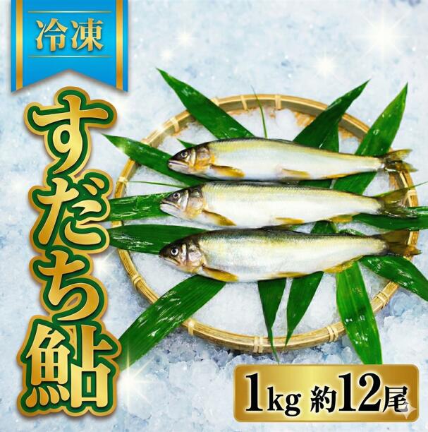 【ふるさと納税】 鮎 すだち鮎 約12尾 1kg 冷凍便 あゆ 徳島県産 こだわりの鮎 魚 川魚 塩焼き 鮎の塩焼き 甘露煮 すだち果汁 吉野川 徳島