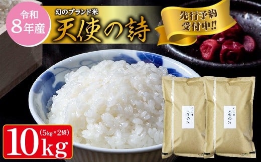 
                  【令和8年産 新米 予約】天使の詩 5kg×2袋 計 10kg 希少 米 お米 | 白米 10kg 10キロ 令和8年 こめ コメ ごはん 数量限定 _c-128
                