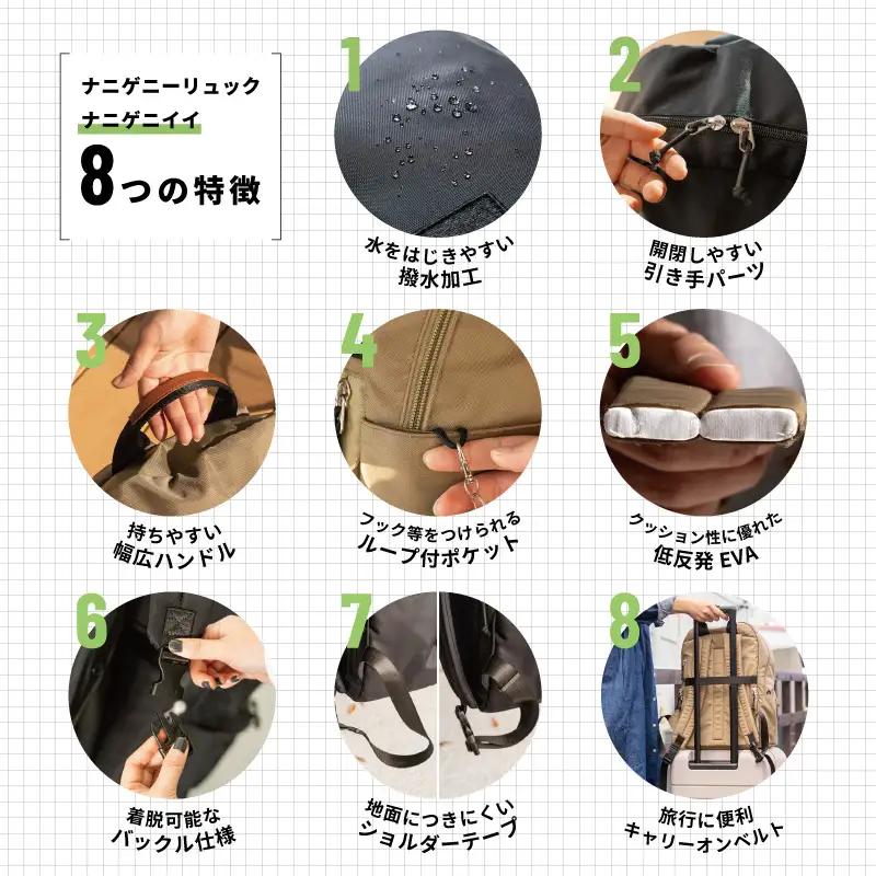 【DOD】ナニゲニーリュック（ BA132-BK ）