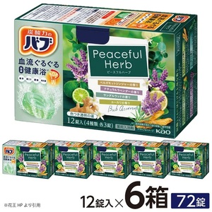 SA3000　花王バブ ピースフルハーブ　12錠入×6箱
