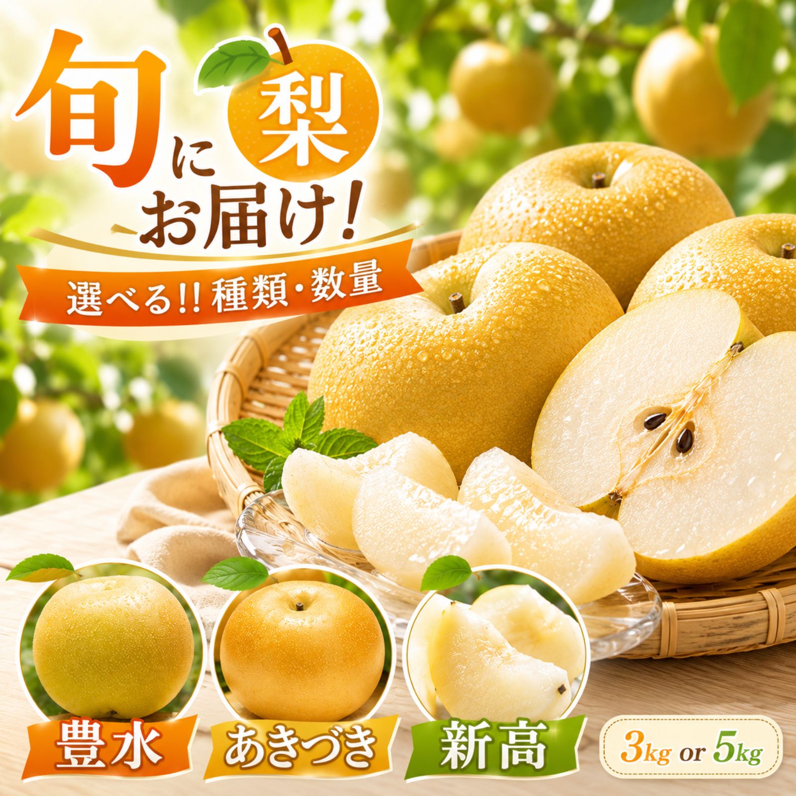 【ふるさと納税】梨 なし 選べる品種 豊水 新高 3kg 5kg 送料無料 | ふるさと納税梨 ふるさと納税 梨 ふるさと納税 なし ふるさと納税梨豊水 果物 フルーツ 旬 産地直送 高糖度 大玉 完熟 特産品 デザート お取り寄せ ギフト 栃木県 真岡市