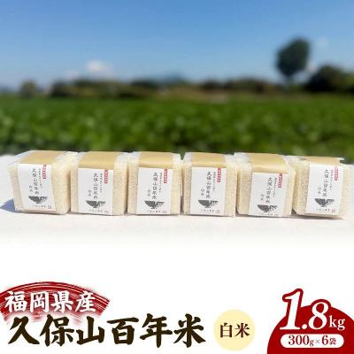 ふるさと納税 筑前町 令和8年産　久保山百年米 特別栽培米 真空パック 白米 1.8kg(300g×6袋)