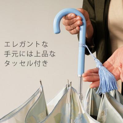 ふるさと納税 都留市 婦人長傘　絵おり(紫陽花・ブルー)槙田商店の傘職人が作る大人にぴったりの上品な日本製の晴雨兼用婦人傘 |  | 03