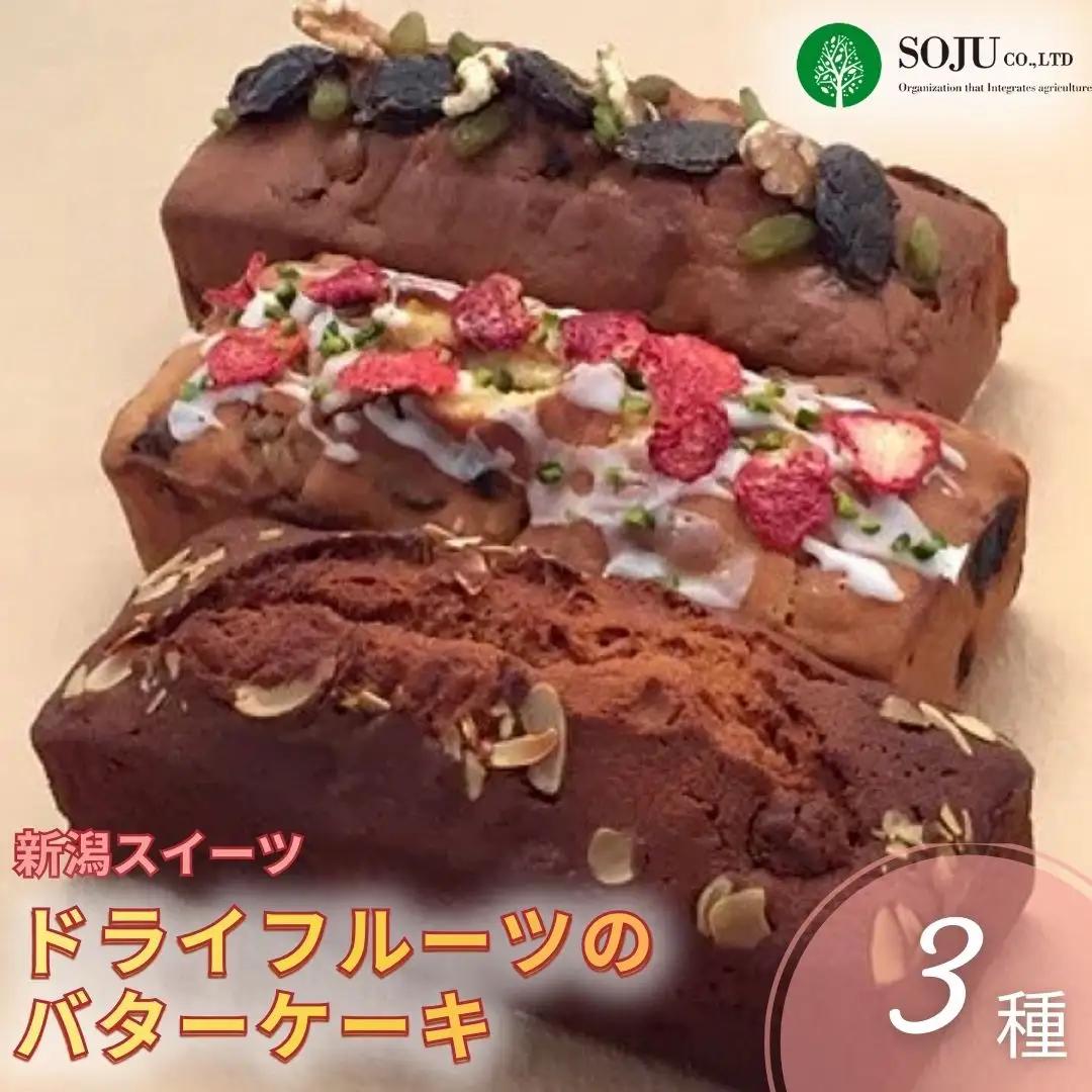 三条果樹専門家集団 ドライフルーツのバターケーキ 3種