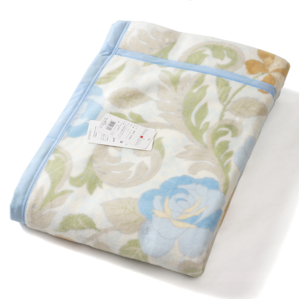 
                  綿毛布 (毛羽部分) シングルサイズ ブルー [1779]
                