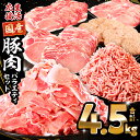 生活応援！ 大満足 豚肉 バラエティ セット 4.5kg ミヤチク 豚ロース 切り落とし ミンチ 《レビューキャンペーン》肉 豚 赤身 宮崎県産 国産 スライス 生姜焼き しゃぶしゃぶ ハンバーグ 訳あり 小分け 使い勝手 冷凍 グルメ 宮崎県 宮崎市 送料無料