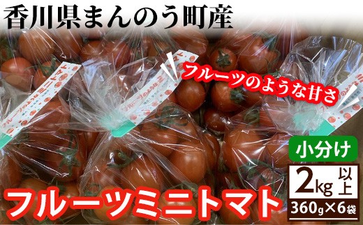 
            ＜期間限定！2025年6月上旬以降順次発送予定＞フルーツミニトマト(約360g×6袋・約2.16kg) 【man346】【クズハラ農園】
          