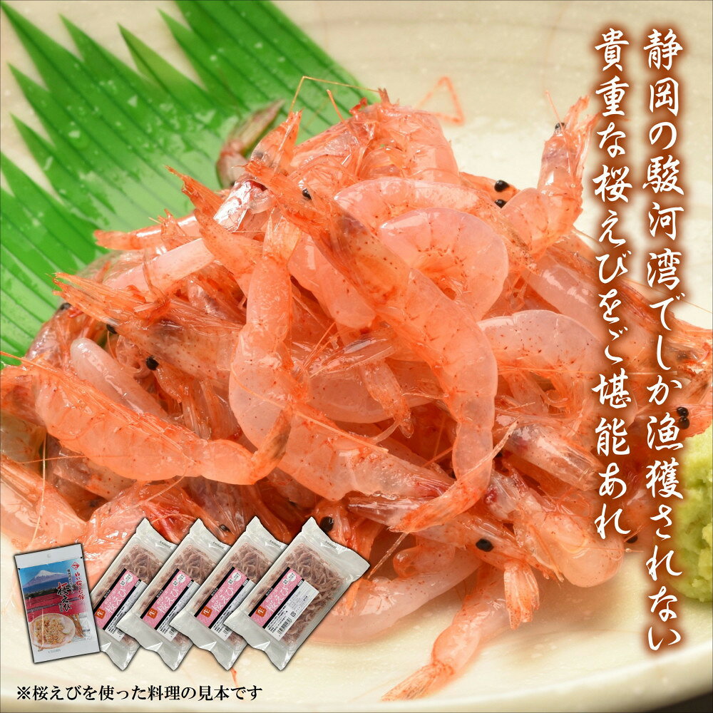 【ふるさと納税】静岡の海鮮・海産物（魚介類）　駿河湾の海の幸　生桜えび×4　干し桜えび×1　セット 【配送不可：離島】