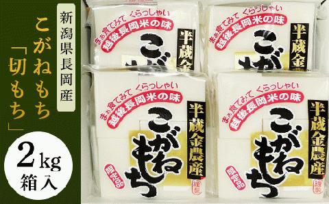 F6-07A新潟県長岡産こがねもち「切もち」2kg箱入