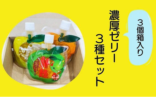 【濃厚ゼリー3種セット☆3個箱入り】ミニセットが欲しい！リクエストにお応えしました。