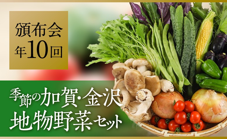 
                  ★【全10回】JA金沢市 季節の加賀野菜・金沢地物野菜セット頒布会（毎月１回） 石川 金沢 加賀百万石 野菜 やさい リピーター 人気 野菜類 セット 詰合せ 加賀野菜 地物野菜 金沢市 農業協同組合 季節 野菜セット 地産地消 有機野菜 新鮮 旬野菜 山菜 きのこ 根菜 地元産 産地直送 和風惣菜 食品加工 ふるさと納税
                