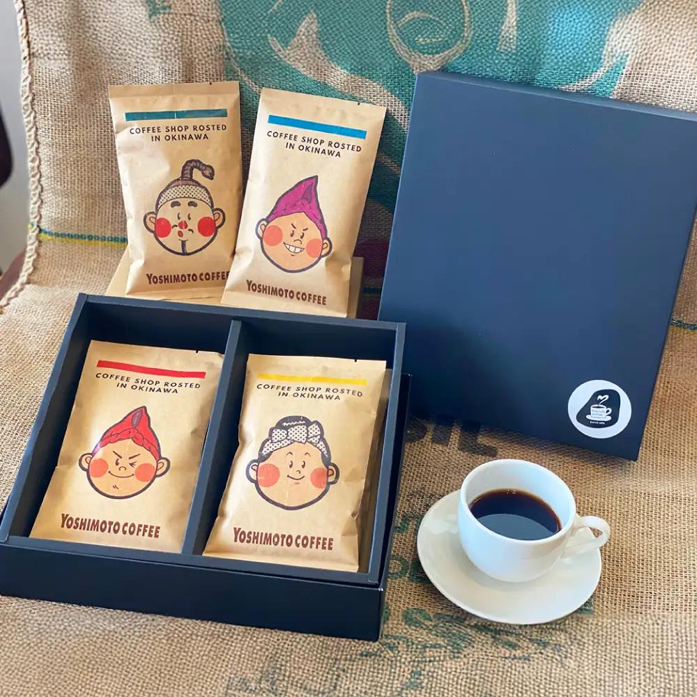 コーヒー 沖縄市キャラクターコーヒー100g×4種セット (粉)  BCDN001-02