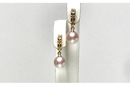 アコヤ真珠 6.5mm ( K18YG ) イヤリング アクセサリー シンプル かわいい おしゃれ 人気 真珠 パール レディース 女性 おすすめ 結婚式 プレゼント / akoya kizuna イ