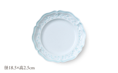 【波佐見焼】ombre de fleur オリーブM palette blue 4枚セット【翔芳窯】[FE567]